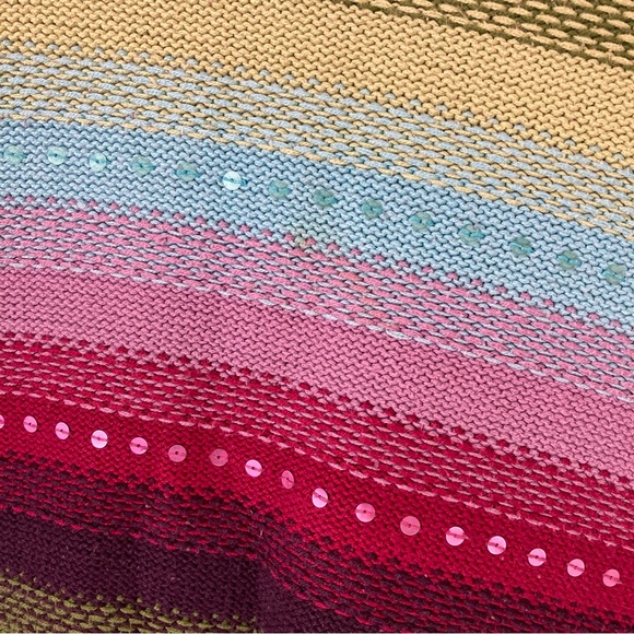 Cappagallo - Striped Sweater with Sequins Size Medium - Picture 3 of 4
